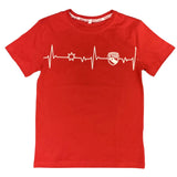 T-Shirt Kids Herzschlag rot