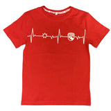 T- Shirt Kids Herzschlag rot