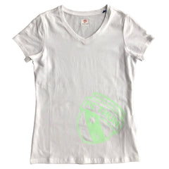 T-Shirt Weiss mit Glitzer Grün